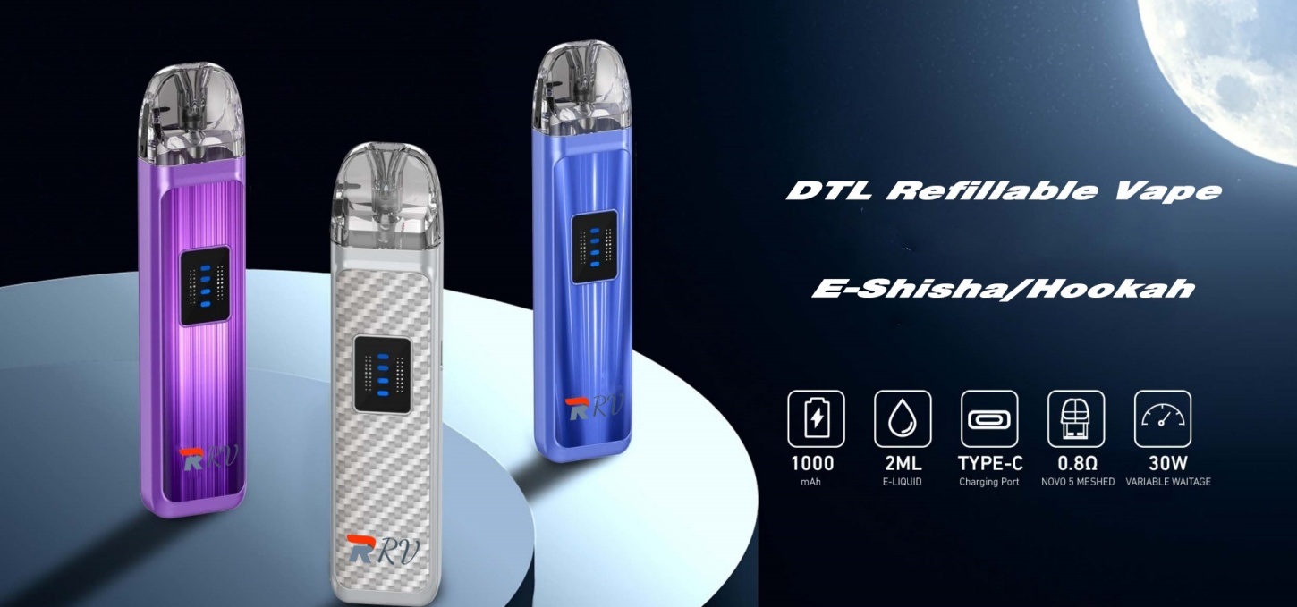 Buy Best Refillable Vape Prefilled Pods System Brands E Shisha Hookah Devices RV